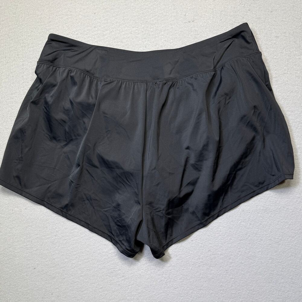 Swim Solutions Pull-on Swim Shorts Black 16W MSRP $64 - Picture 2 of 14